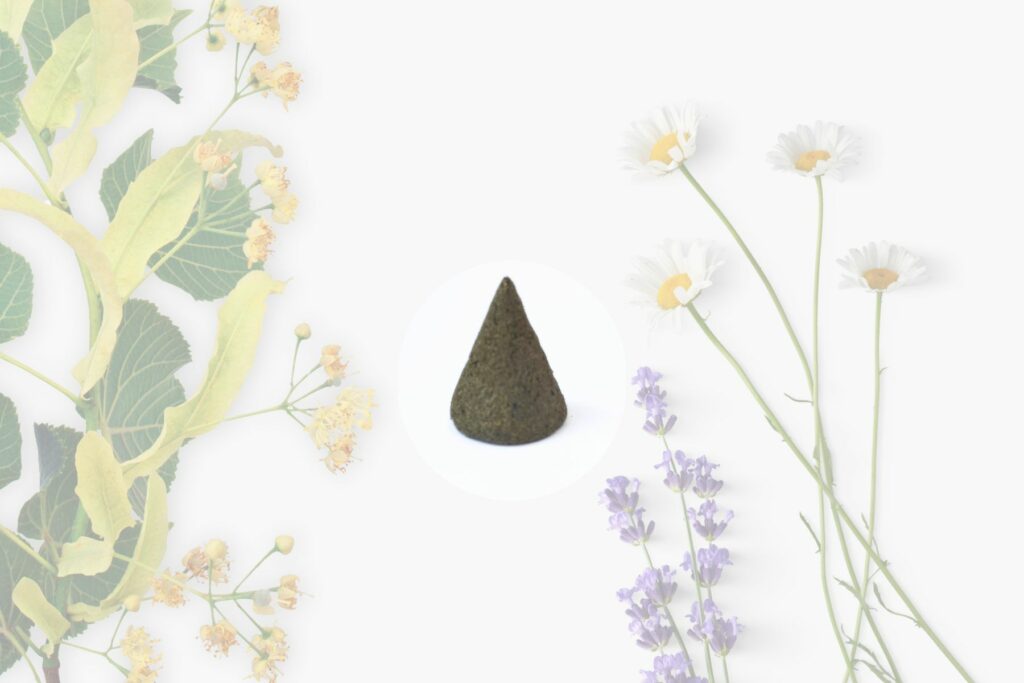 cône d'encens sérénité vespérale - encens artisanal, local 100% naturel